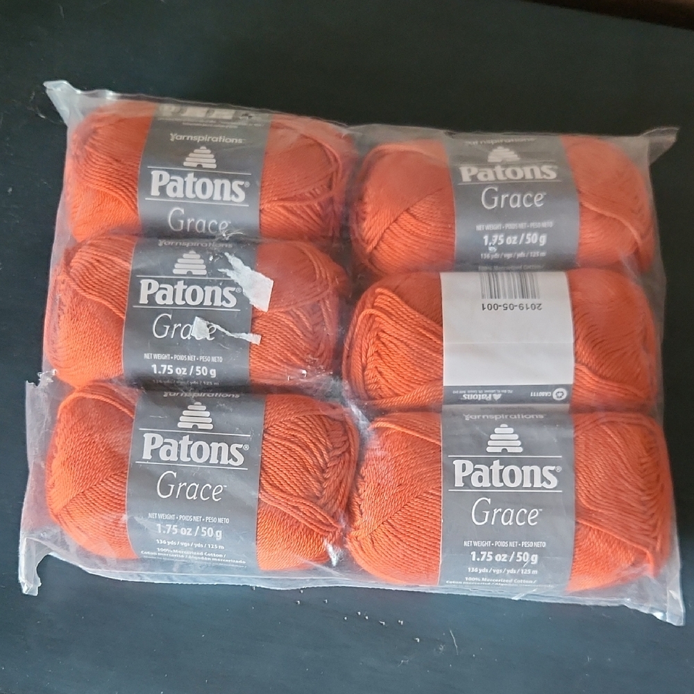 Patons Grace Sealed Yarn Pack, Color Fiesta, Lot Of 6